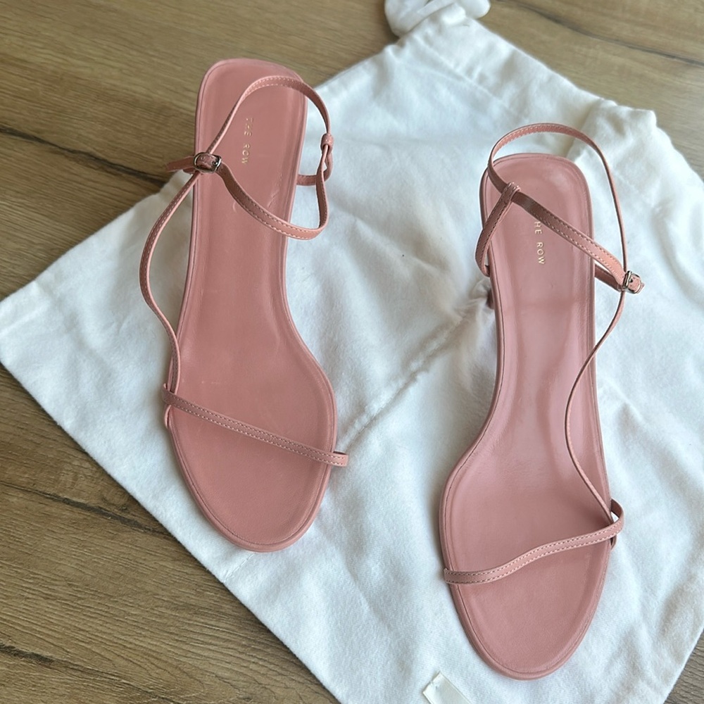 The ROW Bare Sandals Pale Flamingo